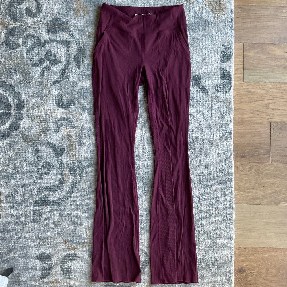 Outdoor Voices Ribbed Flare Yoga Pants